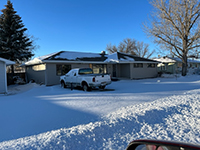 a house with trees in the background